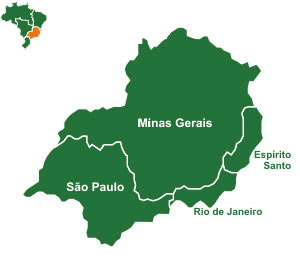 mapa região sudeste